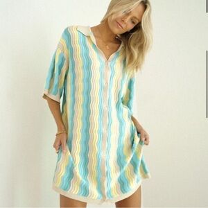 Striped Button-Down Dress